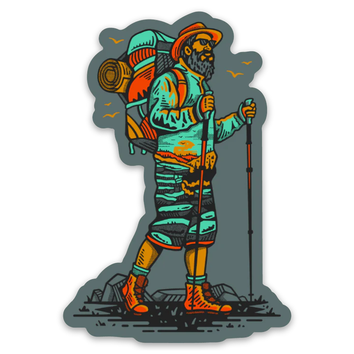 Hiker Sticker
