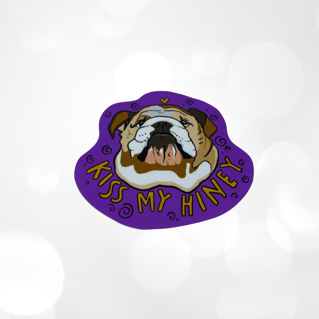 Kiss My Hiney Baby Dog Decal