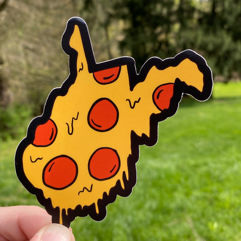 West Virginia Pizza Sticker