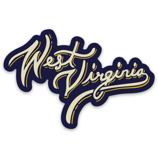 West Virginia Script Sticker