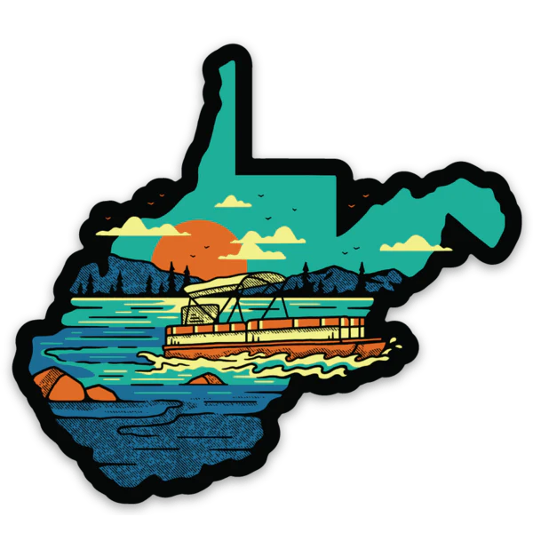WV Pontoon Boating Sticker
