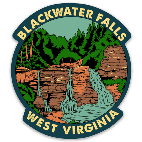 Blackwater Falls Round Sticker