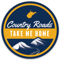 Country Roads Round Sticker