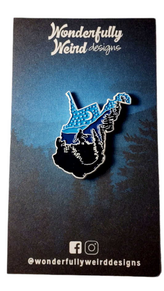 West Virginia's Creatures of the Night Enamel Pin