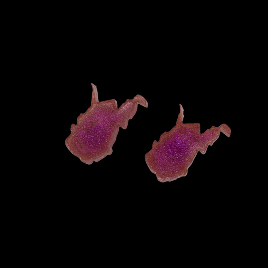Rose Iridescent WV Earrings
