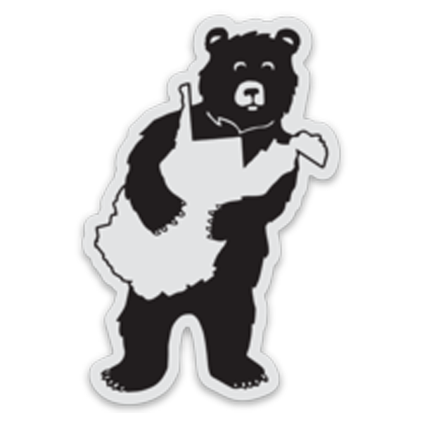 Black Bear Hug Sticker