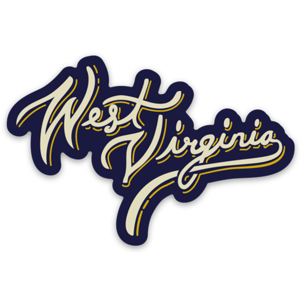 West Virginia Script Sticker