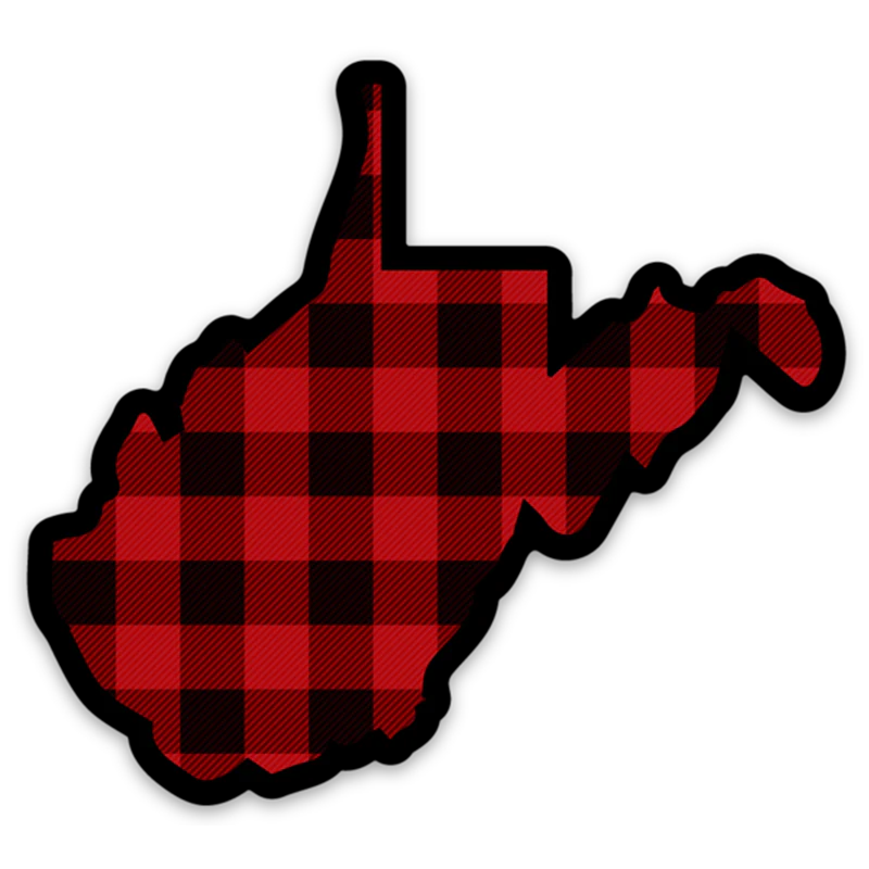 WV Dad (Buffalo) Plaid Sticker