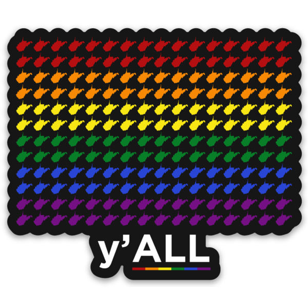 y'ALL Pride Flag Sticker